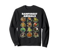 Animales De La Selva Tropical Rana Perezosa Okapi Gráfico Sudadera