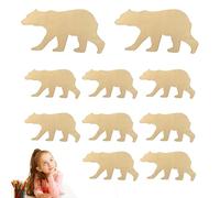 Animales de madera para pintar,Animales de madera para artesanía,10 animales de madera para pintar - Virutas de madera Graffiti vacías sin terminar Herramientas creativas para plantillas de dibujo