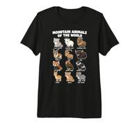 Animales De Montaña Lindo Gráfico De Dibujos Animados Arte Camiseta Premium
