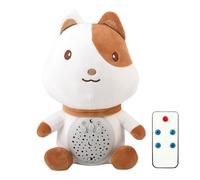 Animales de peluche cantando, peluches musicales,Juguete sonoro de peluche con luz nocturna para proyector estelar para niños - Vibraciones respiratorias, sonido y luz, ruido blanco, lámpara