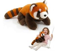 Animales De Peluche con Peso para Niños Y Adultos, Oso De Peluche Panda, Juguetes De Peluche De Dinosaurio, Almohada para Aliviar La Ansiedad Y Apoyar El Sueño Red Panda 65cm