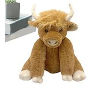 Animales de Peluche de, Animales de Peluche de de Las Highland | Peluche de Escocesa de Las Highland de 10 Pulgadas - Peluche Marrón, Bovino Highland de Buenas Noches, Animal de p