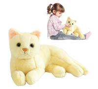 Animales de peluche de gato realista - Juguete de la muñeca de la felpa del gato de simulación,Innovadora decoración con animales de gato para la oficina en casa, regalo de cumpleaños