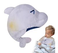 Animales de peluche de tortuga: juguetes de peluche de delfín de, música relajante y luz con comodidad sensorial suave, compañero de sueño para la habitación de los niños, juguete calmante pa