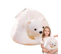 Animales de peluche para niñas, lindos animales de peluche - Ballena en cueva peluche | Lindo pingüino ballena oso polar peluche para fiestas temáticas de animales, regalo de peluche para niños