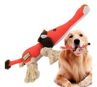 Animales de peluche para perros Mastice el juguete, el juguete para perros chirriante - Soundy Sound Animal Shape Rope Rope Rope Rope | Charretando el perro interactivo de masa de masa para la dentici