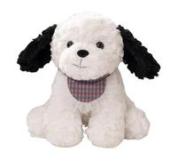 Animales de peluche para perros,Perro de peluche | Juguete de peluche para cachorro con bufanda ultra de 9,84 pulgadas - Peluches para perros, almohadas, animales de peluche para perros pequeños