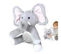 Animales de peluche transpirables, portátil suave y cómodo, 3 velocidades, luz respiratoria ajustable, figura de peluche, para niños, niñas, hogar, viaje, sueño, Navidad, cumpleaños