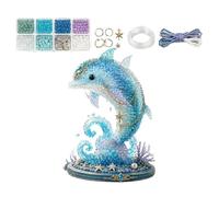 Animales de perlas - Decoración artesanal 3D realista sobre el tema de, kit de creación de llaveros de perlas, para actividades escolares, proyectos de bricolaje, principiantes, pasionados,