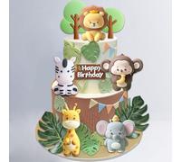 Animales Decoración Pastel, Decoracion Tarta Animales, Decoración Tartas Selva, Para CumpleañOs SelváTicos, Fiestas de Bienvenida al Bebé Y Celebraciones Familiares