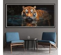 Animales Diamond Painting Adultos, 5D Cuadrados Pintura Diamante Tigre Square Drill Cuadro Diamantes Kit Completo 80x160cm, DIY Pintar con Diamantes Manualidades para Decoración de Hogar (SQ286)