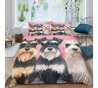 Animales Dibujos 3D Impreso Funda Nórdica Microfibra para Adultos Jóvenes Decoración Dormitorio Juego de Ropa de Cama Perro Divertido Suave Transpirable King（220x240cm）