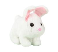 Animales domésticos interactivos para la infancia - Conejito de peluche interactivo que camina y emite sonidos, juguetes interactivos con forma de conejo, regalo para niñas y niños Pascua cumpleaños