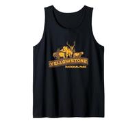 Animales En Parque Nacional Yellowstone Vida Silvestre Vintage Sender Camiseta sin Mangas