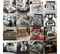 Animales Foto Juego Funda Edredón Husky Tigre Oso Ornamenta Gatos - Simple,Dos Y