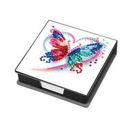 Animales Gema de cuero Arte Sticky Note Sporter Pintura Gema Memo Pader Kit Mosaic Kit Mosaico Post It Dispenser Diamond Art Box con 160 hojas de papel para adultos principiantes