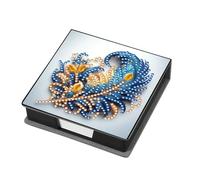 Animales Gema de cuero Arte Sticky Note Sporter Pintura Gema Memo Pader Kit Mosaic Kit Mosaico Post It Dispenser Diamond Art Box con 160 hojas de papel para adultos principiantes