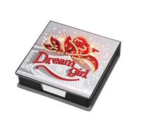 Animales Gema de cuero Arte Sticky Note Sporter Pintura Gema Memo Pader Kit Mosaic Kit Mosaico Post It Dispenser Diamond Art Box con 160 hojas de papel para adultos principiantes