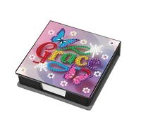 Animales Gema de cuero Arte Sticky Note Sporter Pintura Gema Memo Pader Kit Mosaic Kit Mosaico Post It Dispenser Diamond Art Box con 160 hojas de papel para adultos principiantes