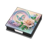 Animales Gema de cuero Arte Sticky Note Sporter Pintura Gema Memo Pader Kit Mosaic Kit Mosaico Post It Dispenser Diamond Art Box con 160 hojas de papel para adultos principiantes