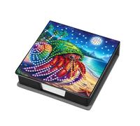Animales Gema de cuero Arte Sticky Note Sporter Pintura Gema Memo Pader Kit Mosaic Kit Mosaico Post It Dispenser Diamond Art Box con 160 hojas de papel para adultos principiantes