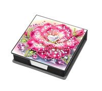 Animales Gema de cuero Arte Sticky Note Sporter Pintura Gema Memo Pader Kit Mosaic Kit Mosaico Post It Dispenser Diamond Art Box con 160 hojas de papel para adultos principiantes