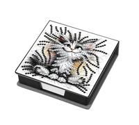 Animales Gema de cuero Arte Sticky Note Sporter Pintura Gema Memo Pader Kit Mosaic Kit Mosaico Post It Dispenser Diamond Art Box con 160 hojas de papel para adultos principiantes