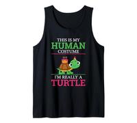 Animales Graciosos Tortugas Humor This Is My Human Costume Turtle Camiseta sin Mangas