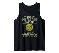 Animales Graciosos Tortugas Humor This Is My Human Costume Turtle Camiseta sin Mangas