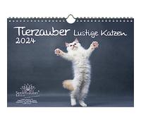 Animales hechizos divertidos gatos DIN A4 calendario para 2024 momentos divertidos con gatos - hechizo del alma