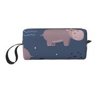 Animales hipopótamo, Bolsa de Maquillaje Bolsa de cosméticos Bolsa de artículos de tocador de Viaje portátil Bolsa de Maquillaje
