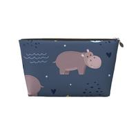 Animales hipopótamo, Bolsa de Maquillaje Bolsa de cosméticos Bolsa de artículos de tocador de Viaje portátil Bolsa de artículos de tocador