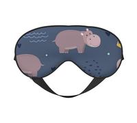 animales hipopótamo, Cubreojos completos Antifaz bloqueador de luz Antifaz para dormir Antifaz suave con los ojos vendados Noche