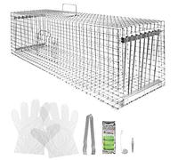 Animales Humane Trampa Jaula Captura Ratones Ratas Conejos Topos Martas Castores Tejones Petigi, Dimensiones/Modelo:Trampa para pájaros 4 (102 x 30 x 30 cm)