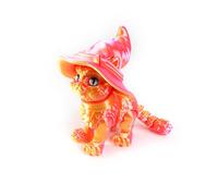 Animales impresos 3D juguetes impresos 3D gato mago mágico articulaciones móviles flexibles con sombrero extraíble para el hogar oficina decoración descompresión juguetes de escritorio ejecutivo-sueño