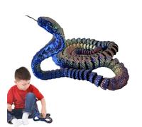Animales impresos en 3D, juguetes de estrés de serpientes 3D - juguetes de estrés de serpientes animales 3D | Juguetes de escritorio móviles, figuras coleccionables flexibles, juguetes impresos en 3D