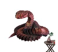 Animales Impresos en 3D, Serpiente Impresa en 3D | Juguete de Serpiente Flexible articulado Impreso en 3D | Juguete sensorial Serpiente con articulaciones Flexibles, de Oficina para Sala de