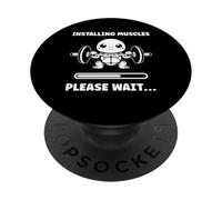 Animales Installing Muscles Culturismo de Tortuga Fitness PopSockets PopGrip Adhesivo