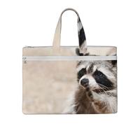 Animales inteligentes Mapache Naturaleza,Bolsa de lona para documentos con cremallera, bolso de mano, maletín para la escuela y la oficina.