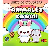 Animales Kawaii Libro de Colorear - Más de 45 adorables animales para colorear para niños y adultos (Kawaii Coloring World)