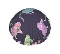 Animales-Lindo mousepad, ratón Mat impresión doble capas ducha tapa ducha tapas señoras hombres ducha gorras salón uso doméstico