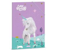 Animales Lindos: Carpeta elástica con diseño de unicornio - A4