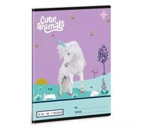 Animales Lindos: Cuaderno con líneas de unicornio - 2º grado, A5