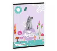 Animales Lindos: Cuaderno de cuadrícula con gatos - 27-32, A5