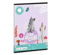 Animales Lindos: Cuaderno rayado con diseño de gatitos - 2º grado, 16-32, A5