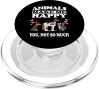 Animales Make Me Happy You Not So Much Perro Gato Caballo Divertido PopSockets PopGrip para MagSafe
