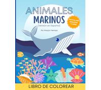 Animales Marinos para Colorear: Diseños simples y divertidos de animales marinos | Desarrollo de habilidades motoras y vocabulario