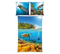 Animales Marinos Set Ropa de Cama 2tlg. 135x200 CM 100%Microfibra
