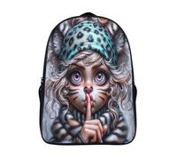 animales mochilas impresos 2 compartimento diseño ergonómico susurro de la chica gato informal grande mochila con arnés ajustables impreso en 3d mochilas-16,niñas niños safari de senderismo