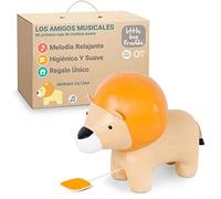 Animales musicales de Little Big Friends | Caja de música para bebé | Peluche de animal musical | Fácil de limpiar | Tejido suave | El león Jackson